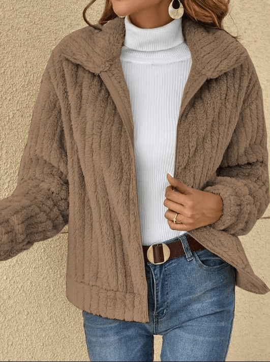 Winterjas Warm Pluche Fleece Rits Casual Jas Top