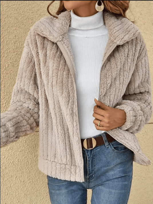 Winterjas Warm Pluche Fleece Rits Casual Jas Top